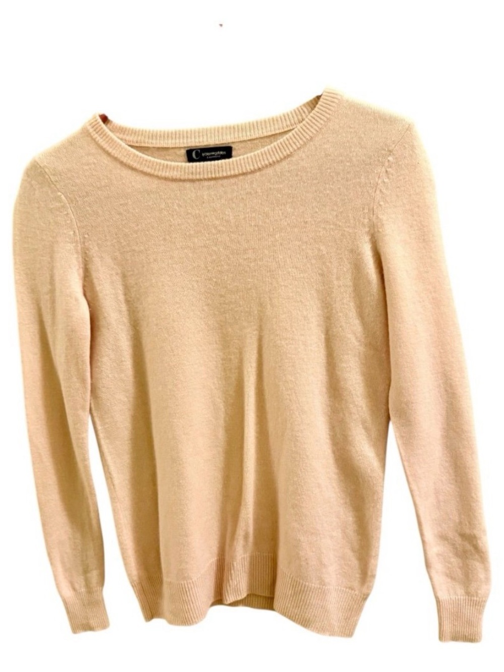 Bloomingdale's Cream Crewneck Sweater